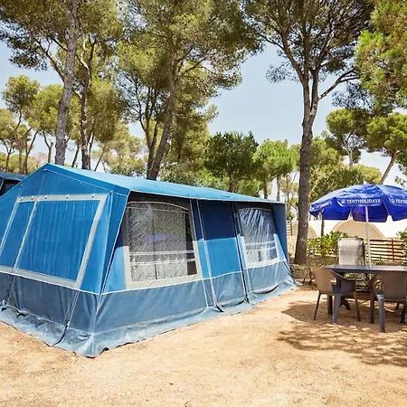 Kingsize Bungalowtent Camping Valldaro Lyxtält Castell-Platja d'Aro